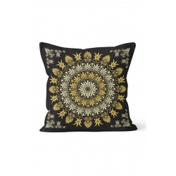 K-424 Yellow White Mandala Çift Tarafı Baskılı Kırlent Kılıfı K-424 Yellow White Mandala Çift Tarafı Baskılı Kırlent Kılıfı