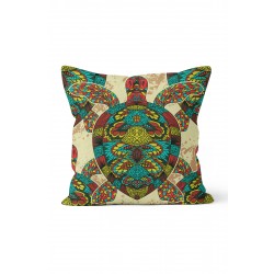 K-452 Psychedelic Turtle Çift Tarafı Baskılı Kırlent Kılıfı K-452 Psychedelic Turtle Çift Tarafı Baskılı Kırlent Kılıfı