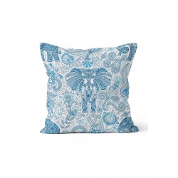 K-471 Turkuaz Dekoratif Fil Çift Tarafı Baskılı Kırlent Kılıfı K-471 Turkuaz Dekoratif Fil Çift Tarafı Baskılı Kırlent Kılıfı