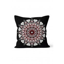 K-472 White More Mandala Çift Tarafı Baskılı Kırlent Kılıfı K-472 White More Mandala Çift Tarafı Baskılı Kırlent Kılıfı