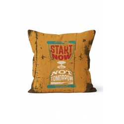 K-477 Start Now Motivasyon Çift Tarafı Baskılı Kırlent Kılıfı K-477 Start Now Motivasyon Çift Tarafı Baskılı Kırlent Kılıfı