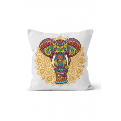 K-495 Renkli Fil Mandala Çift Tarafı Baskılı Kırlent Kılıfı K-495 Renkli Fil Mandala Çift Tarafı Baskılı Kırlent Kılıfı