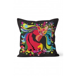 K-506 Psychedelic Cat Çift Tarafı Baskılı Kırlent Kılıfı K-506 Psychedelic Cat Çift Tarafı Baskılı Kırlent Kılıfı