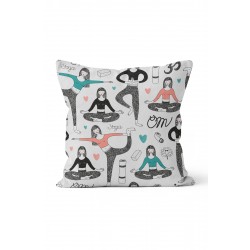K-520 Om Yoga Çift Tarafı Baskılı Kırlent Kılıfı K-520 Om Yoga Çift Tarafı Baskılı Kırlent Kılıfı