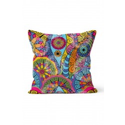 K-521 Neşeli Mandala Çift Tarafı Baskılı Kırlent Kılıfı K-521 Neşeli Mandala Çift Tarafı Baskılı Kırlent Kılıfı