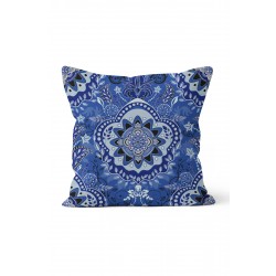 K-535 Mavi Dekor Mandala Çift Tarafı Baskılı Kırlent Kılıfı K-535 Mavi Dekor Mandala Çift Tarafı Baskılı Kırlent Kılıfı