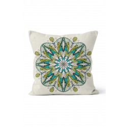 K-575 Green Ornament Mandala Çift Tarafı Baskılı Kırlent Kılıfı K-575 Green Ornament Mandala Çift Tarafı Baskılı Kırlent Kılıfı