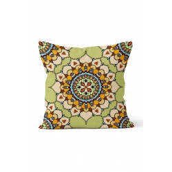 K-595 Fıstık Yeşili Mandala Çift Tarafı Baskılı Kırlent Kılıfı K-595 Fıstık Yeşili Mandala Çift Tarafı Baskılı Kırlent Kılıfı
