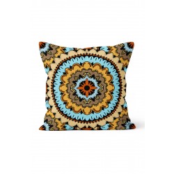 K-620 Cookie Mandala Çift Tarafı Baskılı Kırlent Kılıfı