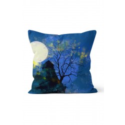 K-634 Blue Castle Çift Tarafı Baskılı Kırlent Kılıfı K-634 Blue Castle Çift Tarafı Baskılı Kırlent Kılıfı