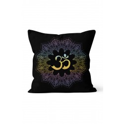 K-636 Black Om Çift Tarafı Baskılı Kırlent Kılıfı K-636 Black Om Çift Tarafı Baskılı Kırlent Kılıfı