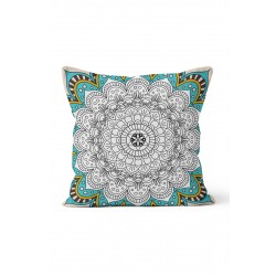 K-639 Beyaz Turkuaz Çift Tarafı Baskılı Kırlent Kılıfı K-639 Beyaz Turkuaz Çift Tarafı Baskılı Kırlent Kılıfı