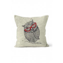 K-651 Baykuş Bey Çift Tarafı Baskılı Kırlent Kılıfı K-651 Baykuş Bey Çift Tarafı Baskılı Kırlent Kılıfı