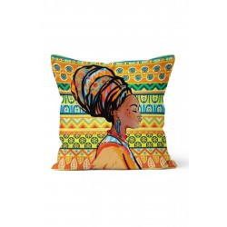 K-665 African Girl Çift Tarafı Baskılı Kırlent Kılıfı K-665 African Girl Çift Tarafı Baskılı Kırlent Kılıfı