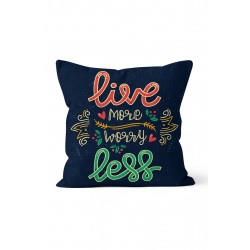 K-1026 Live More Worry Flamingo Çift Tarafı Baskılı Kırlent Kılıfı K-1026 Live More Worry Flamingo Çift Tarafı Baskılı Kırlent Kılıfı