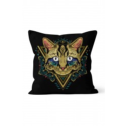 K-680 Altın Kedi Çift Tarafı Baskılı Kırlent Kılıfı K-680 Altın Kedi Çift Tarafı Baskılı Kırlent Kılıfı