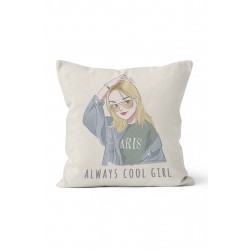 K-683 Always Cool Girl Çift Tarafı Baskılı Kırlent Kılıfı K-683 Always Cool Girl Çift Tarafı Baskılı Kırlent Kılıfı