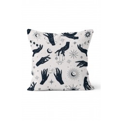 K-690 Astrolojik Semboller ve El Çift Tarafı Baskılı Kırlent Kılıfı K-690 Astrolojik Semboller ve El Çift Tarafı Baskılı Kırlent Kılıfı