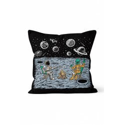 K-695 Astronot ve Uzaylı Çift Tarafı Baskılı Kırlent Kılıfı K-695 Astronot ve Uzaylı Çift Tarafı Baskılı Kırlent Kılıfı