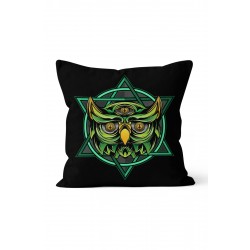 K-702 Baykuş Pentagram Çift Tarafı Baskılı Kırlent Kılıfı K-702 Baykuş Pentagram Çift Tarafı Baskılı Kırlent Kılıfı