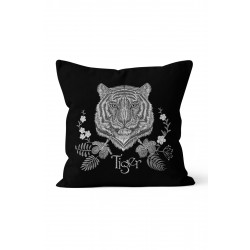 K-712 Çiçekli Tiger Çift Tarafı Baskılı Kırlent Kılıfı K-712 Çiçekli Tiger Çift Tarafı Baskılı Kırlent Kılıfı