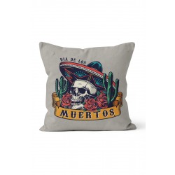 K-719 Dia de Los Muertos Çift Tarafı Baskılı Kırlent Kılıfı K-719 Dia de Los Muertos Çift Tarafı Baskılı Kırlent Kılıfı