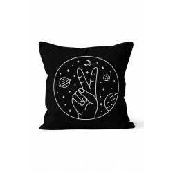 K-726 El Simge ve Gezegenler Çift Tarafı Baskılı Kırlent Kılıfı K-726 El Simge ve Gezegenler Çift Tarafı Baskılı Kırlent Kılıfı