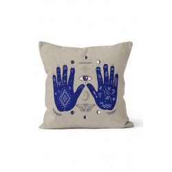 K-741 Fatimanın Eli Spiritüel Semboller Çift Tarafı Baskılı Kırlent Kılıfı K-741 Fatimanın Eli Spiritüel Semboller Çift Tarafı Baskılı Kırlent Kılıfı