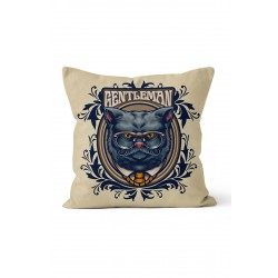 K-750 Gentleman Kedi Çift Tarafı Baskılı Kırlent Kılıfı K-750 Gentleman Kedi Çift Tarafı Baskılı Kırlent Kılıfı