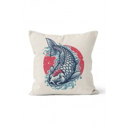 K-881 Japon Balığı Çift Tarafı Baskılı Kırlent Kılıfı K-881 Japon Balığı Çift Tarafı Baskılı Kırlent Kılıfı