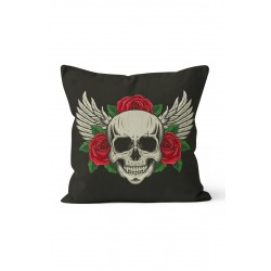 K-887 Kanat Kuru Kafa Gül Çift Tarafı Baskılı Kırlent Kılıfı K-887 Kanat Kuru Kafa Gül Çift Tarafı Baskılı Kırlent Kılıfı