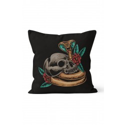 K-900 Kuru Kafayı Saran Yılan Çift Tarafı Baskılı Kırlent Kılıfı