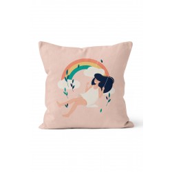 K-949 Sallanan Kadın Çift Tarafı Baskılı Kırlent Kılıfı K-949 Sallanan Kadın Çift Tarafı Baskılı Kırlent Kılıfı