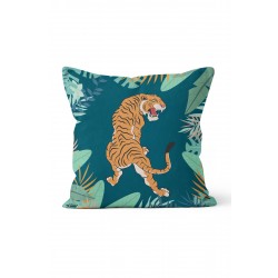 K-983 Tropikal Tiger Çift Tarafı Baskılı Kırlent Kılıfı K-983 Tropikal Tiger Çift Tarafı Baskılı Kırlent Kılıfı