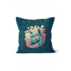 K-988 Turkuaz Kedi Çift Tarafı Baskılı Kırlent Kılıfı K-988 Turkuaz Kedi Çift Tarafı Baskılı Kırlent Kılıfı